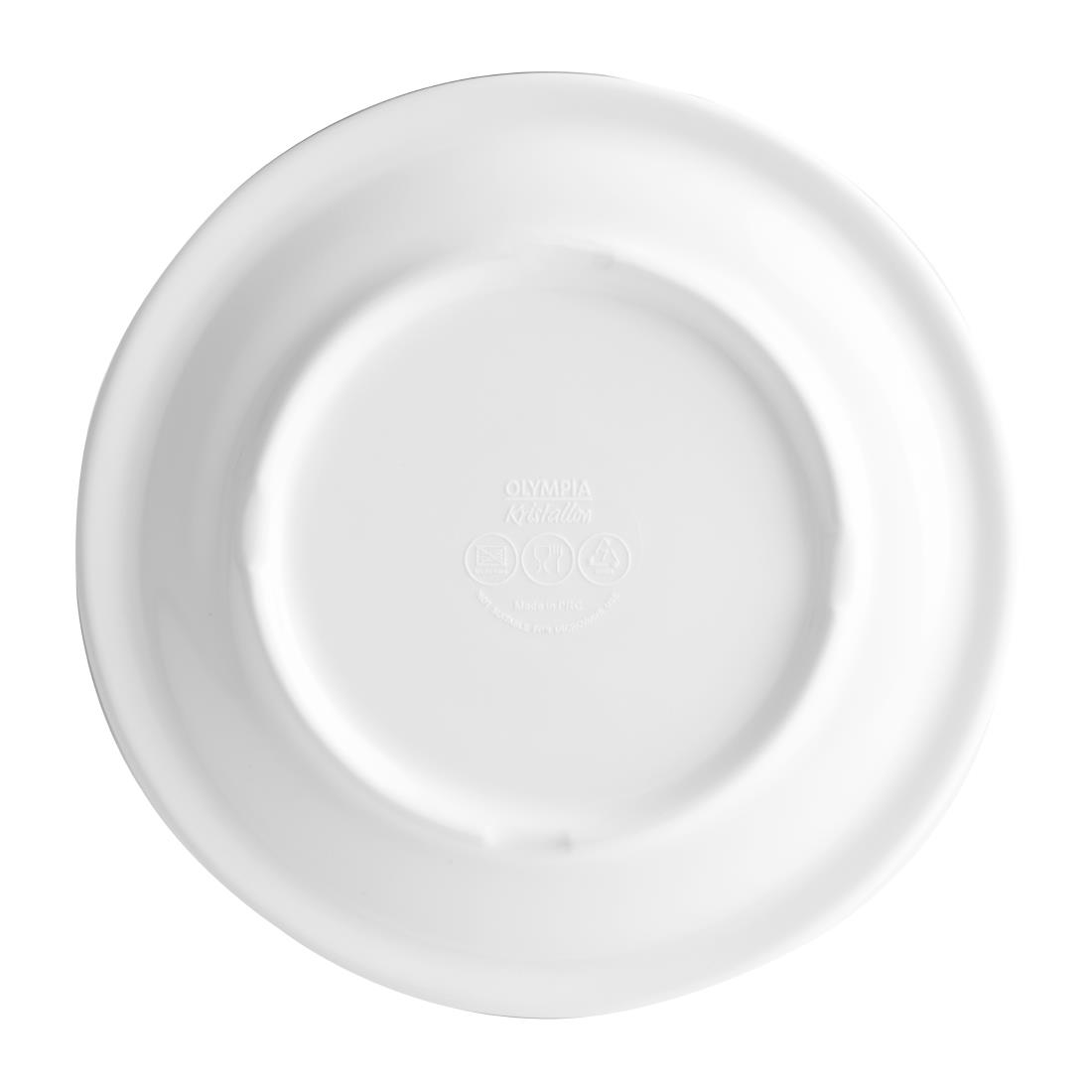 Kristallon Melamine Narrow Rimmed Plates 165mm