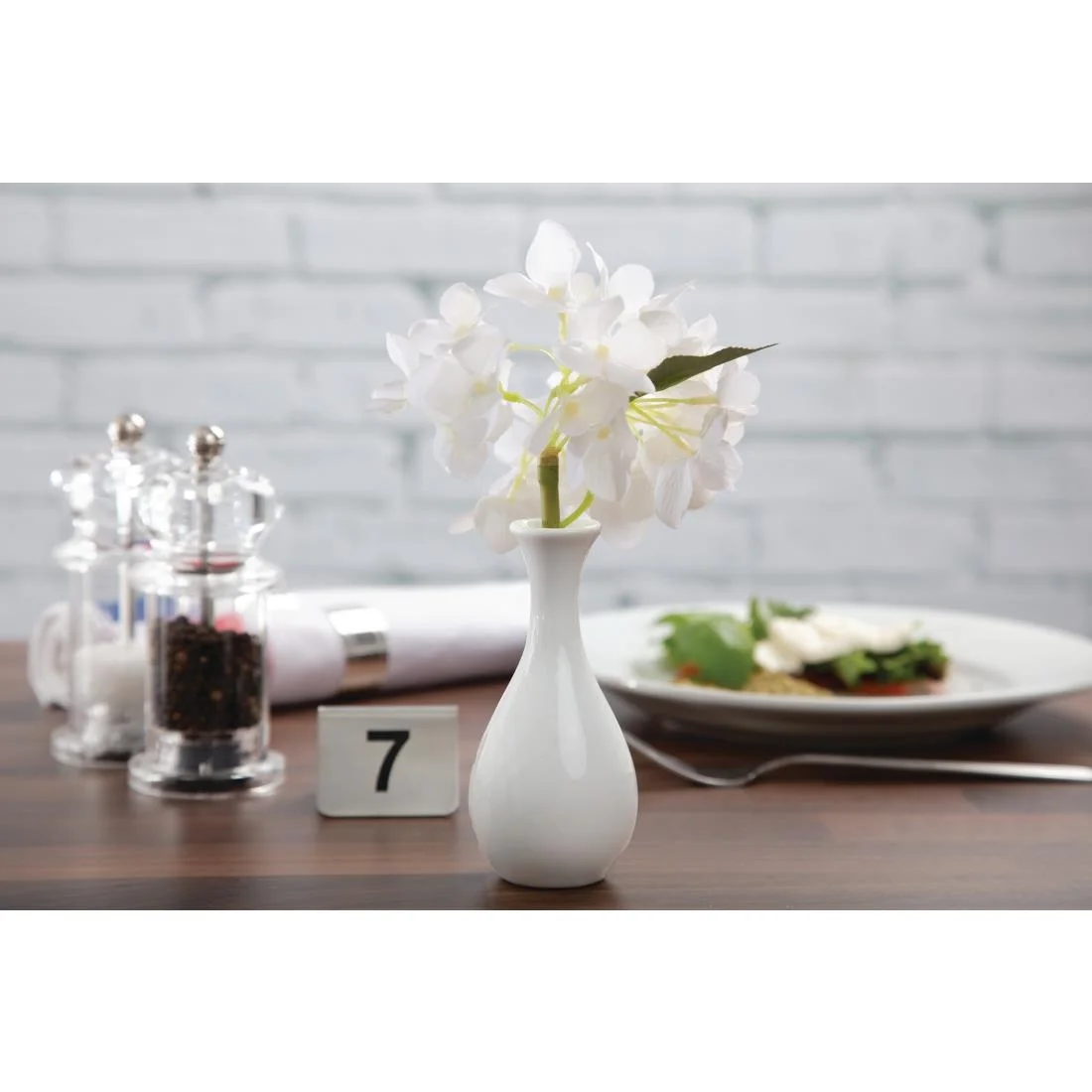 Olympia Whiteware Bud Vases 125mm - Image 2