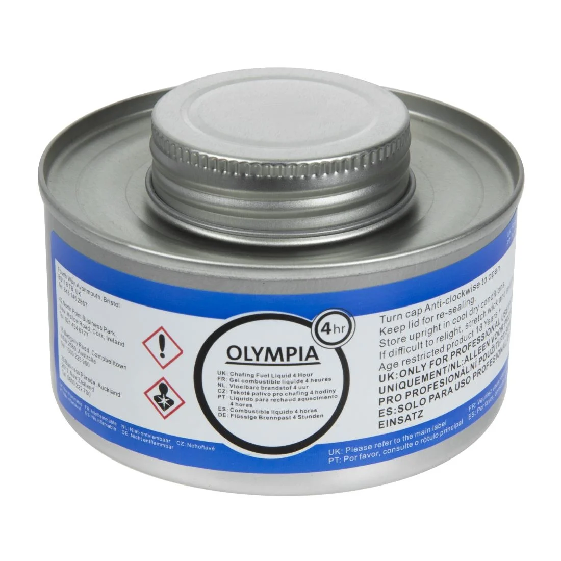 Olympia Liquid Chafing Fuel With Wick 4 Hour x 12
