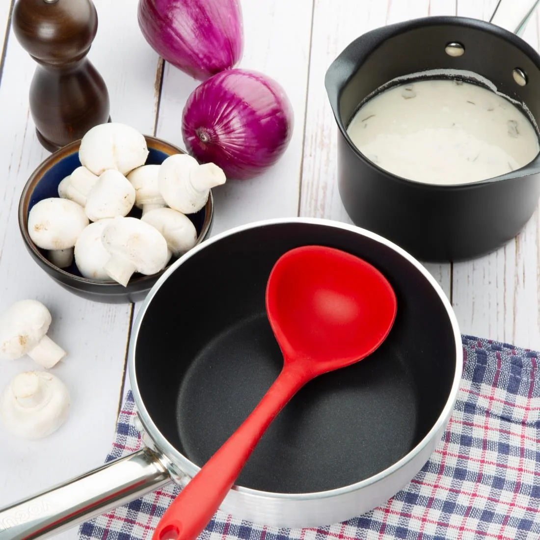 Vogue Non Stick Induction Flared Saute Pan 200mm - Image 2