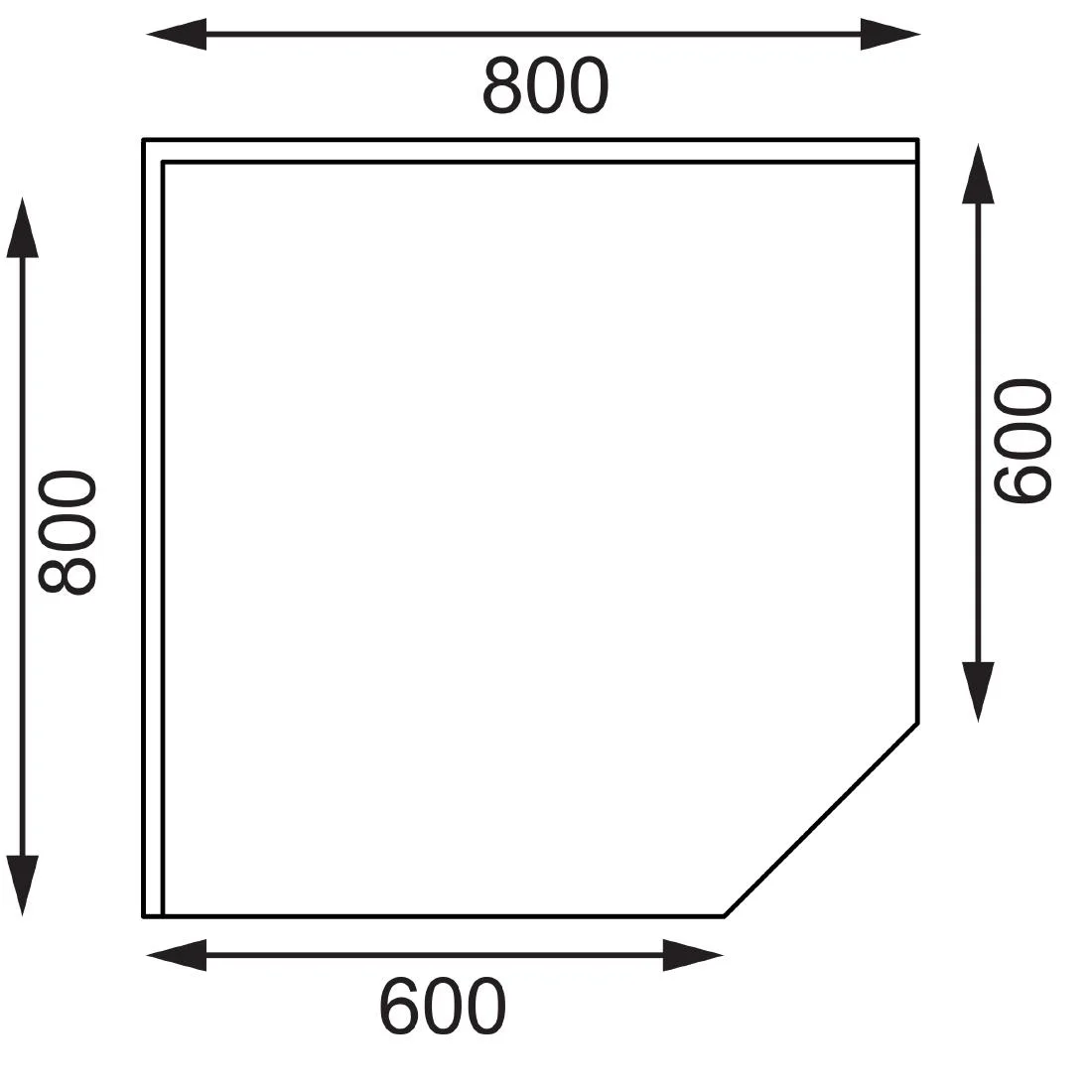 Vogue Stainless Steel Corner Table 600mm - Image 9