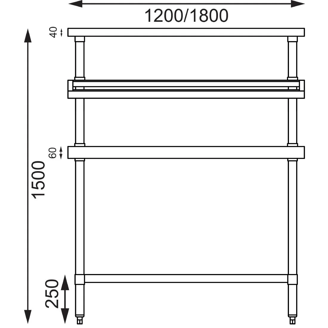 Vogue Stainless Steel Prep Station with Gantry - Image 8