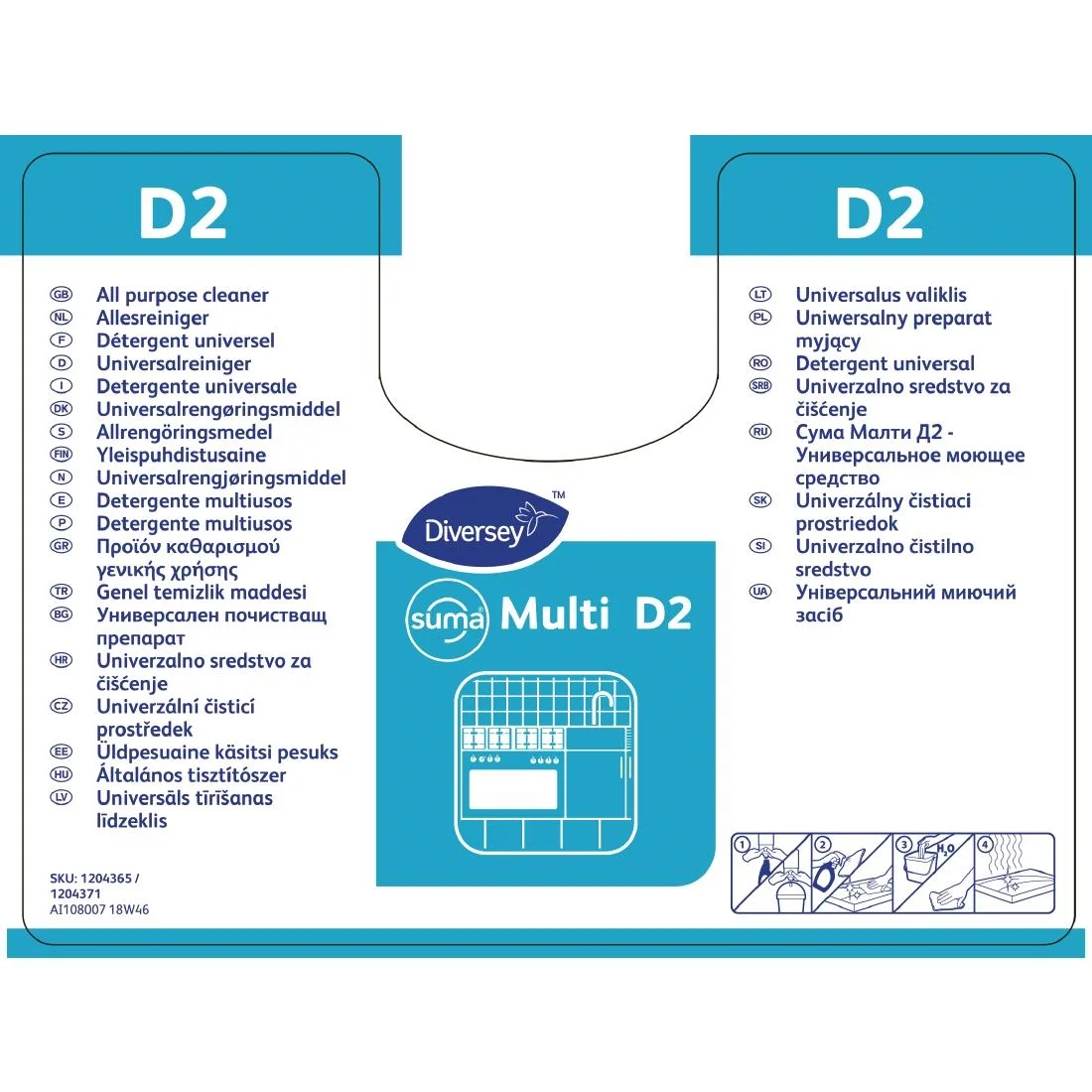Divermite D2 Multipurpose Refill Bottles 750ml (Pack of 2) - Image 2