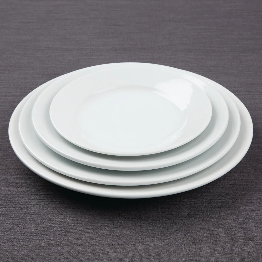 Olympia Athena Wide Rimmed Plates 254mm (4 Pack) - Image 2