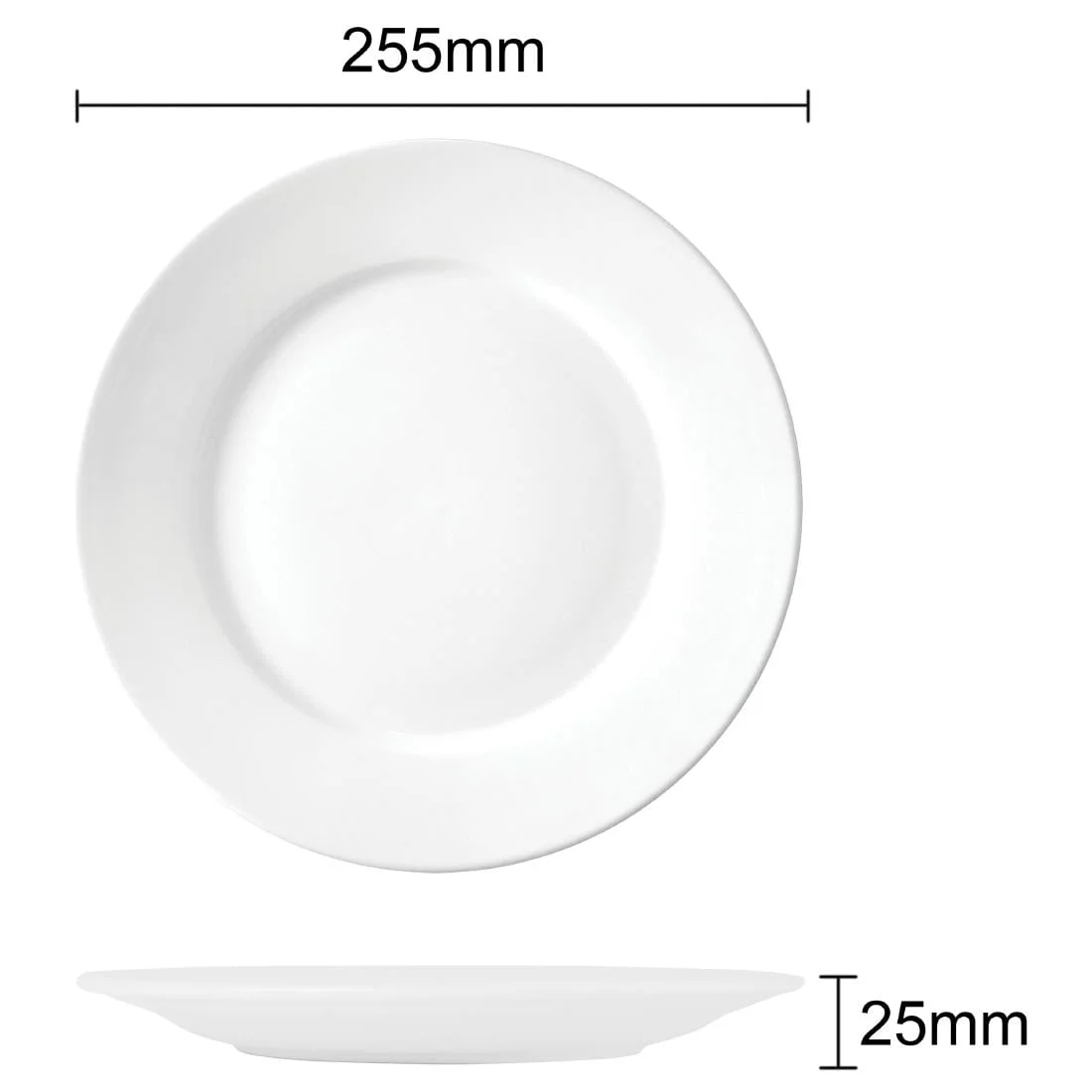 Olympia Athena Wide Rimmed Plates 254mm (4 Pack) - Image 12
