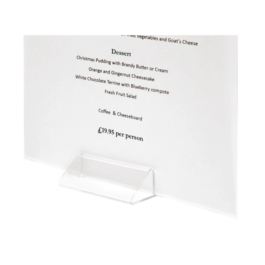Acrylic Triangle Menu Holder - Image 2