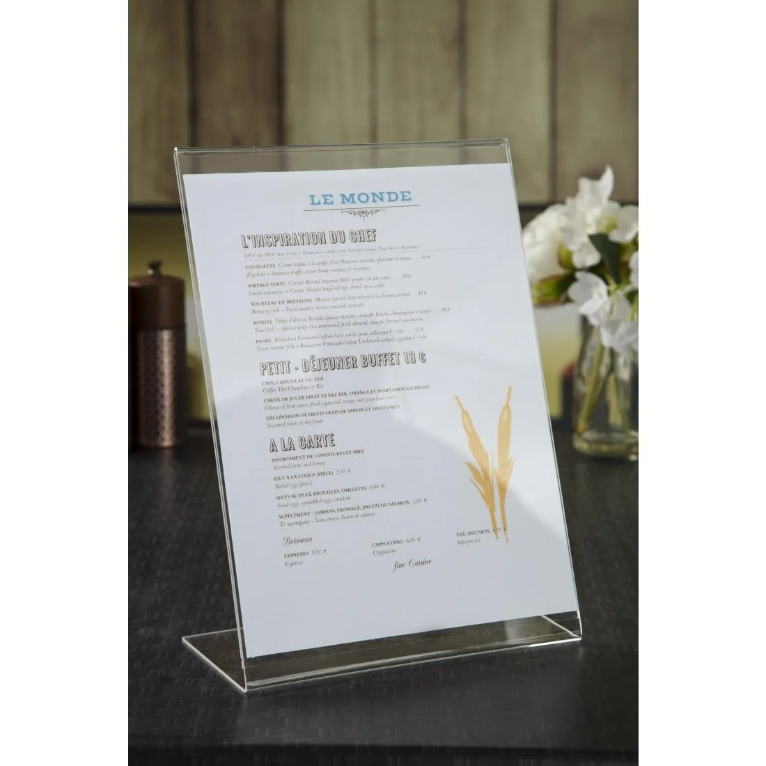 Slanted Acrylic Menu Holder - Image 6