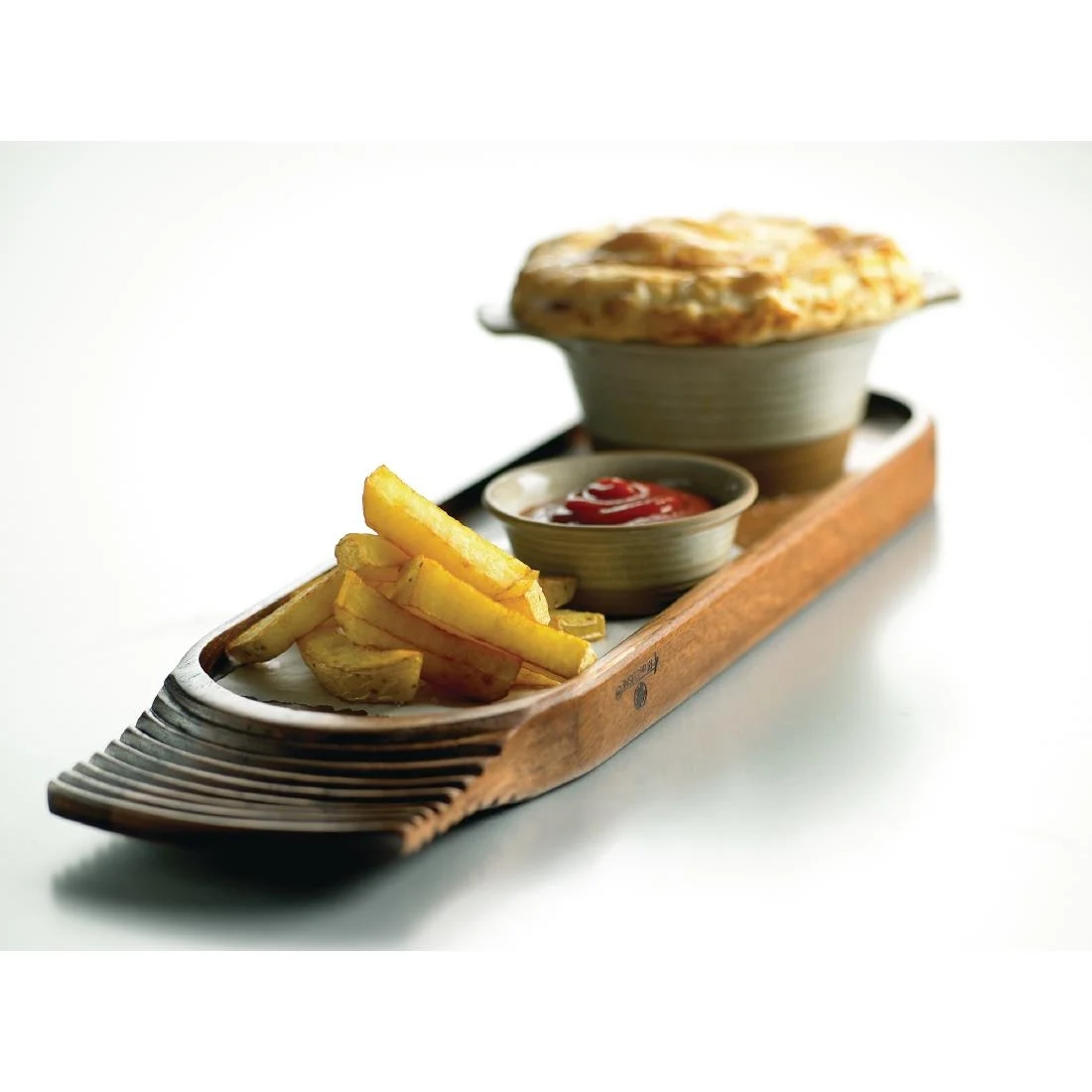 Churchill Single Handled Medium Wooden Trays 355mm