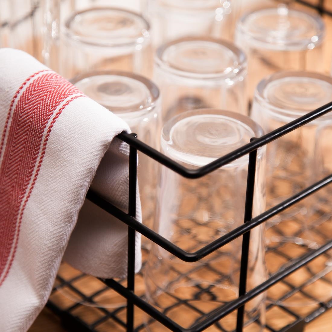 Vogue Wire High Sided Glass Basket 350mm