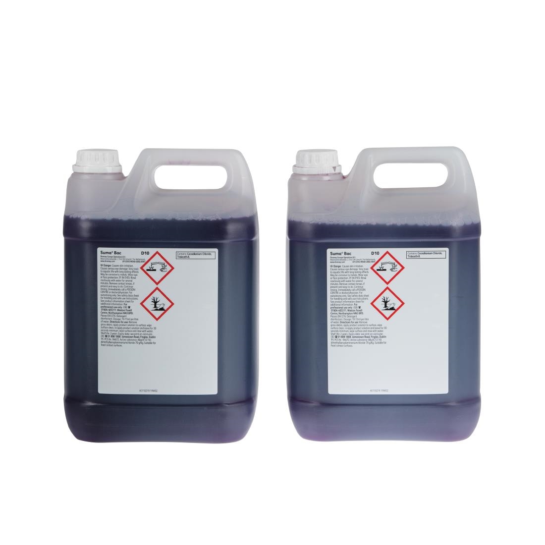 Suma Bac D10 Cleaner and Sanitiser 5 Litre (Pack of 2)