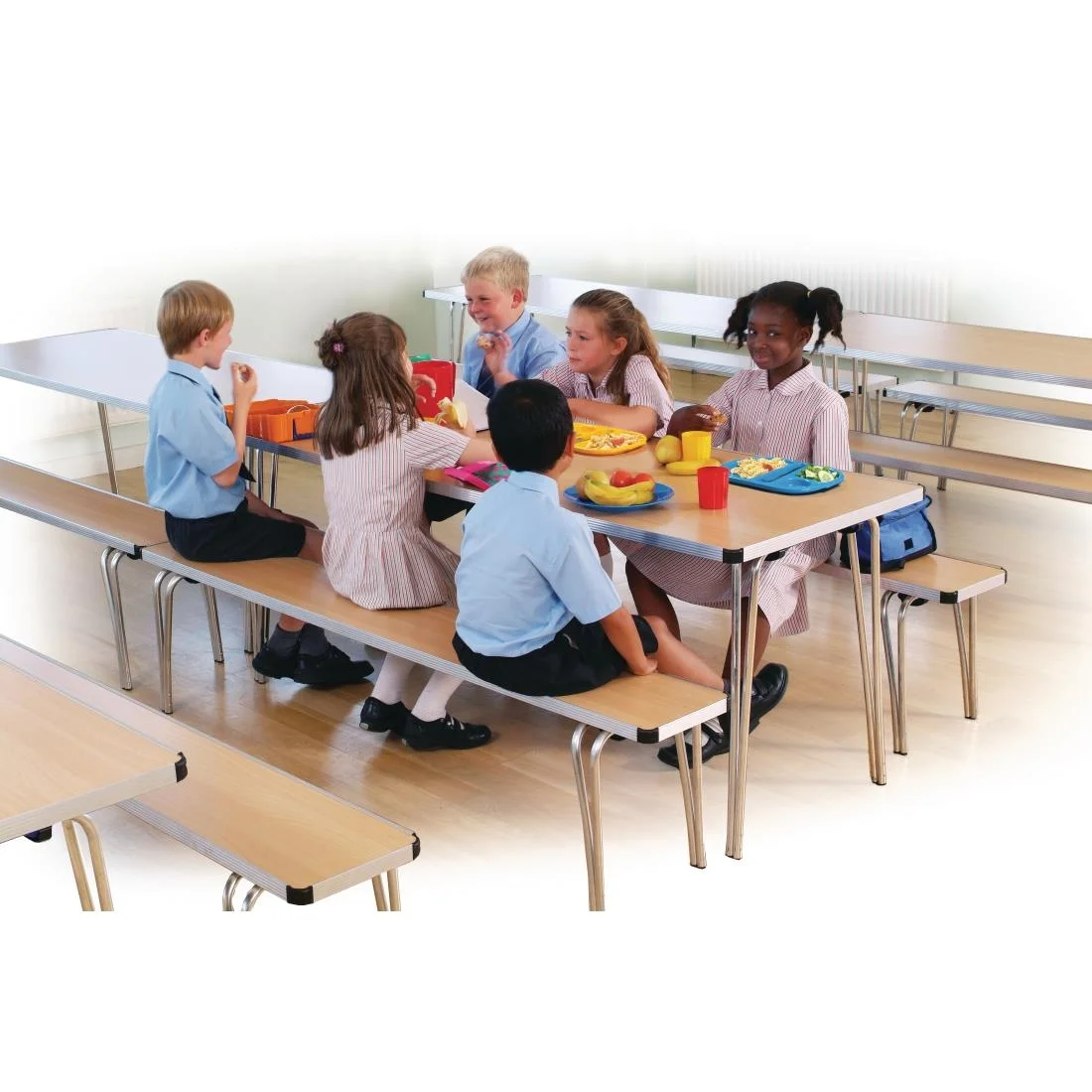 Gopak Contour Folding Table Oak 6ft - Image 3