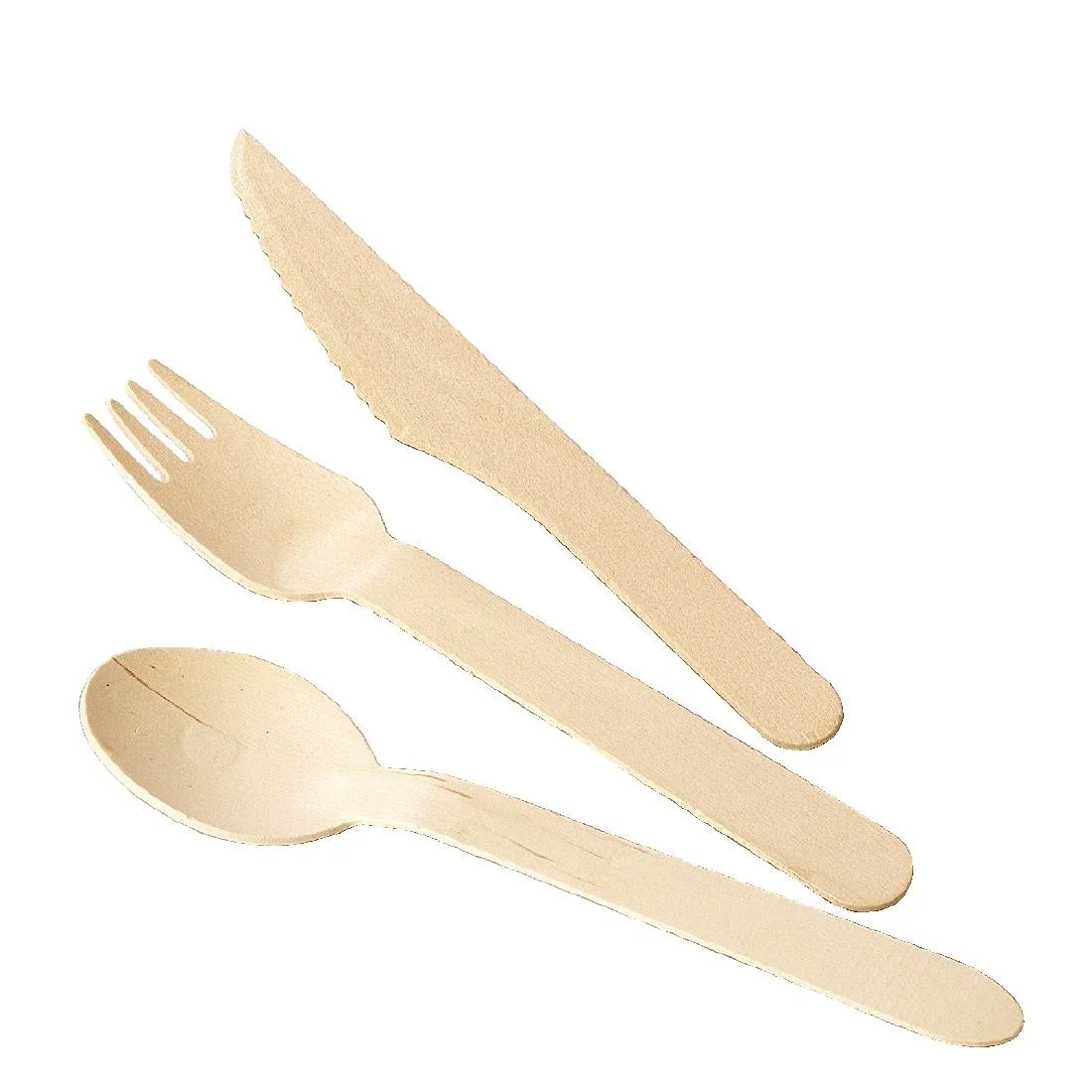 Fiesta Compostable Wooden Dessert Spoons (Pack of 100) - Image 2