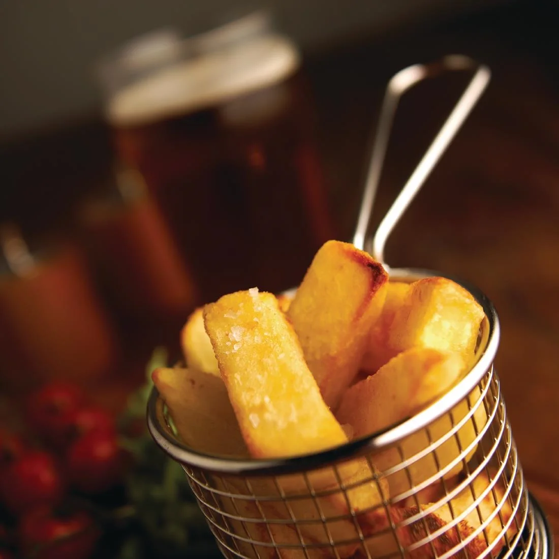 Olympia Chip basket Round with Handle 80mm - Image 2