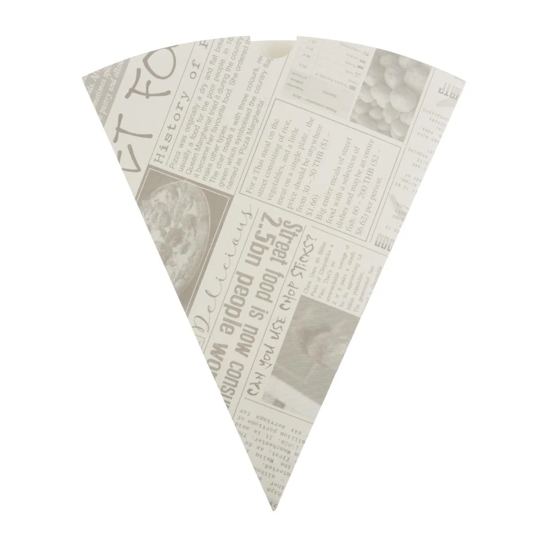 Disposable Newspaper Print Paper Chip Cones