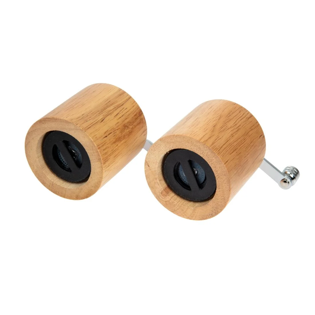 Light Wood Salt and Pepper Mill Grinder Set - Image 3