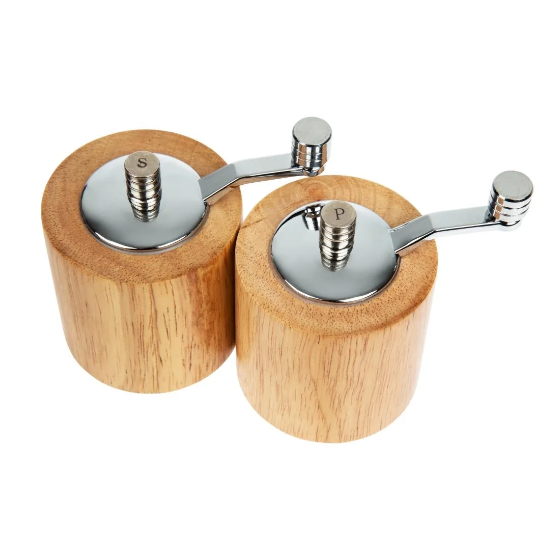 Light Wood Salt and Pepper Mill Grinder Set - Image 4