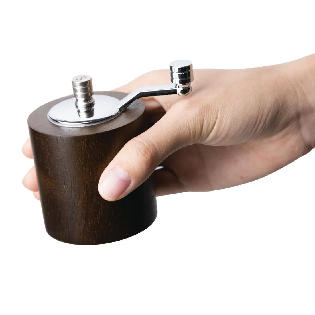 Dark Wood Salt and Pepper Mill Grinder Set - Image 6