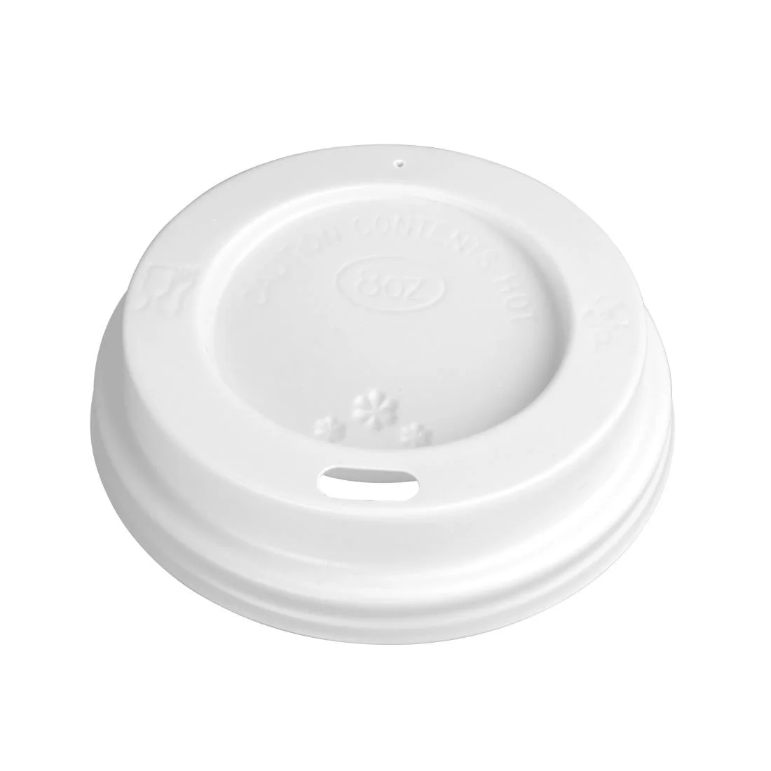 Fiesta Recyclable Coffee Cup Lids White 225ml / 8oz (Pack of 50) - Image 2