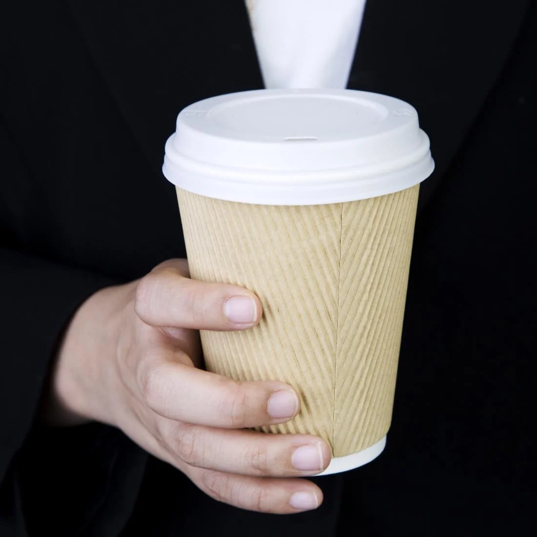 Fiesta Recyclable Coffee Cup Lids White 340ml / 12oz and 455ml / 16oz (Pack of 50) - Image 5