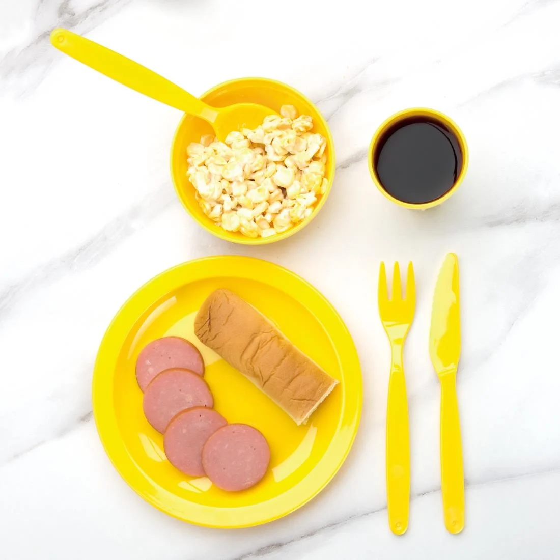 Kristallon Polycarbonate Bowls Yellow 102mm