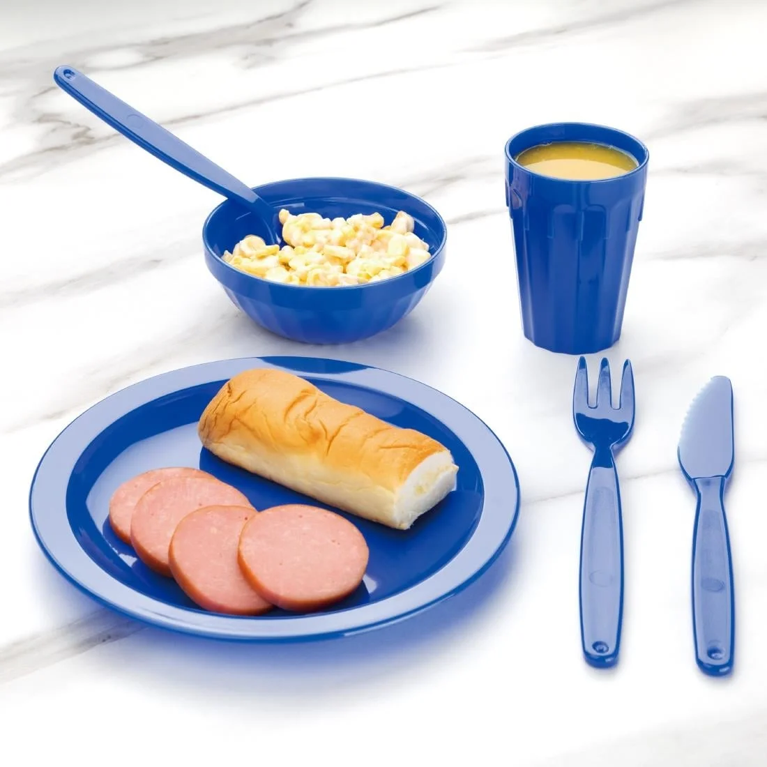 Kristallon Polycarbonate Bowls Blue 102mm - Image 3