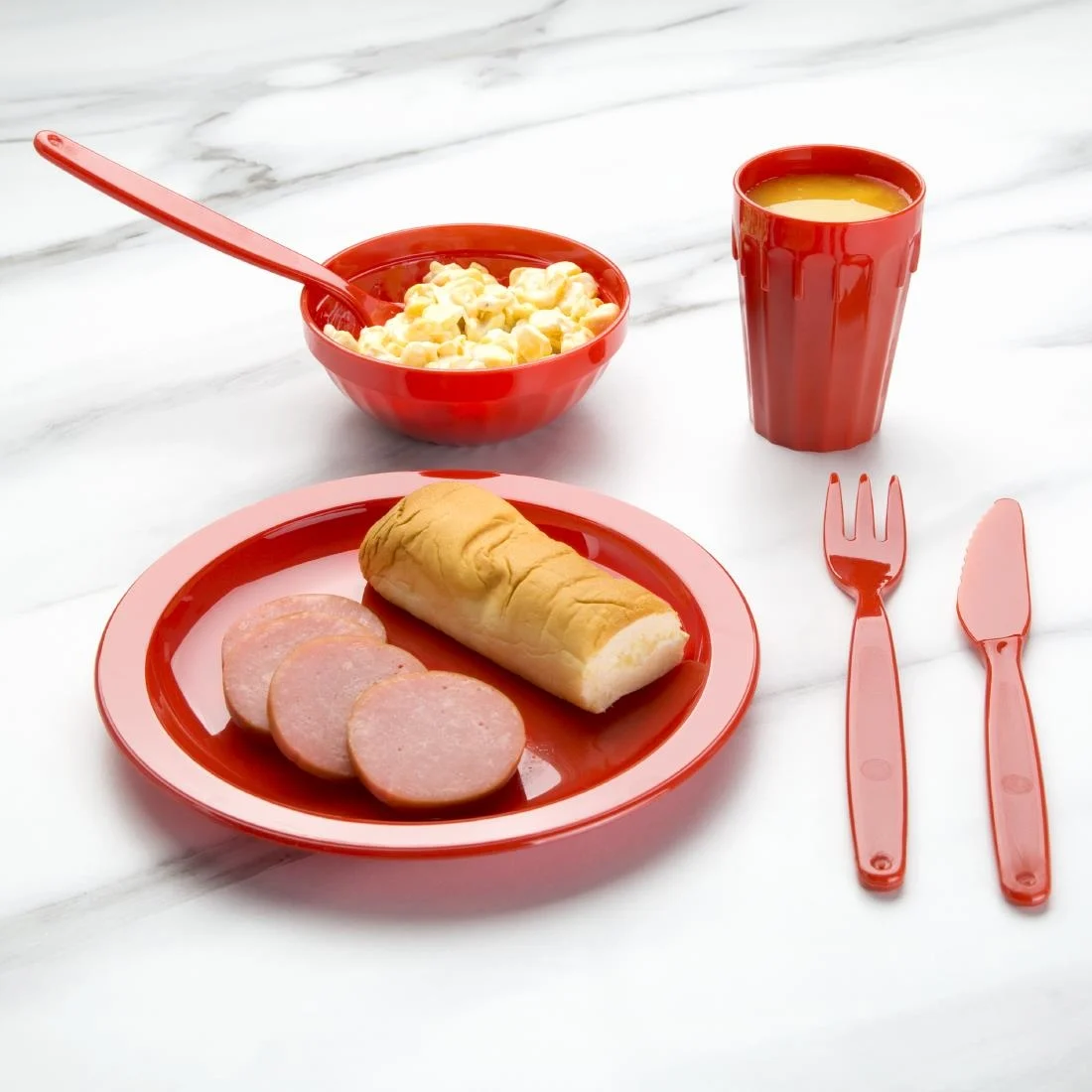Kristallon Polycarbonate Bowls Red 102mm