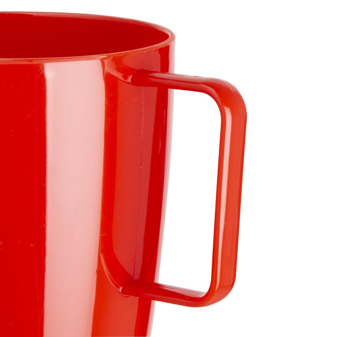 Kristallon Polycarbonate Handled Beakers Red 284ml