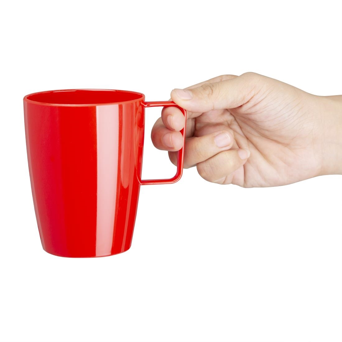 Kristallon Polycarbonate Handled Beakers Red 284ml
