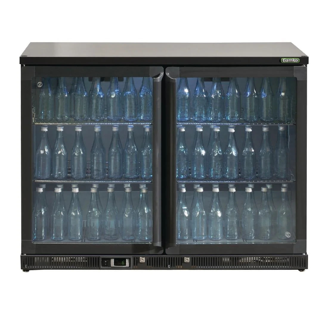 Gamko Bottle Cooler - Double Hinged Door 275 Ltr Black - Image 2