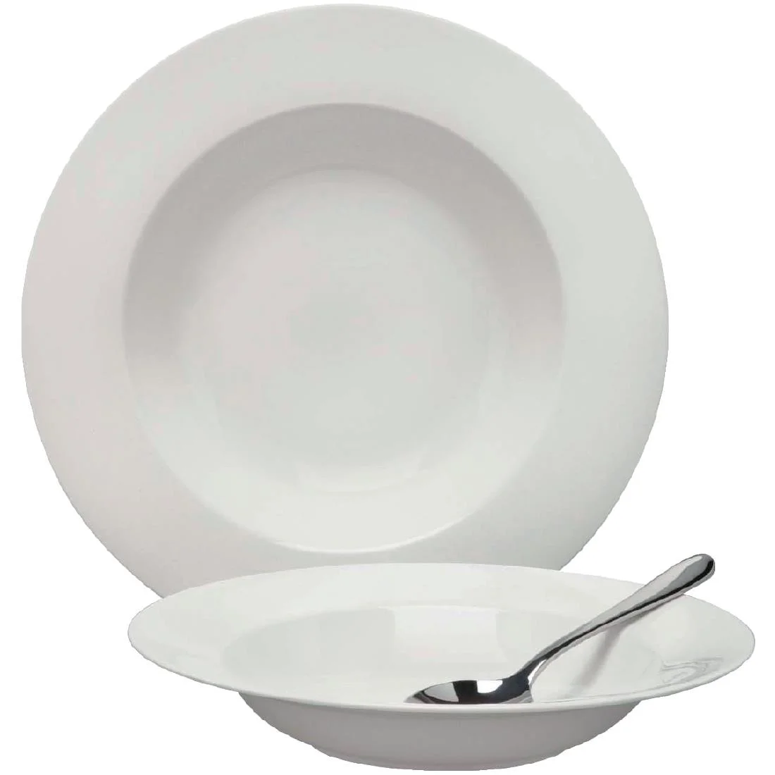 Elia Glacier Fine China Rimmed Pasta Bowls 275mm (4 Pack)
