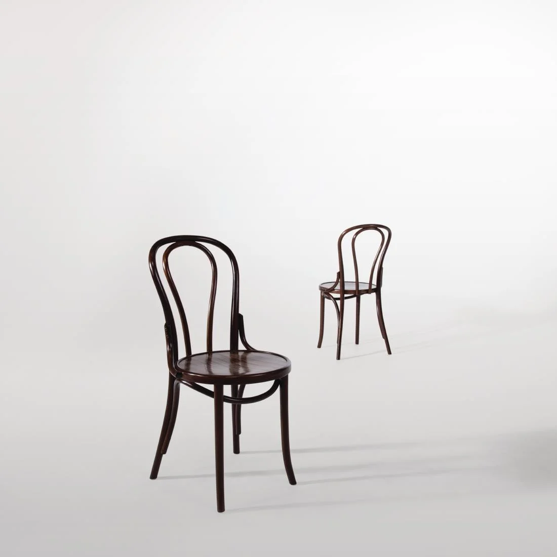 Fameg Bentwood Bistro Side Chairs Walnut Finish (Pack of 2) - Image 2