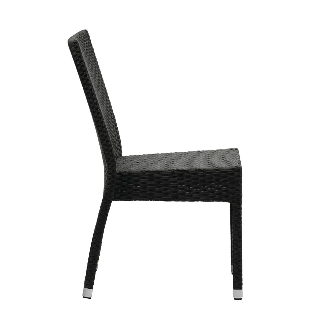 Bolero PE Wicker Side Chairs Charcoal (Pack of 4) - Image 2