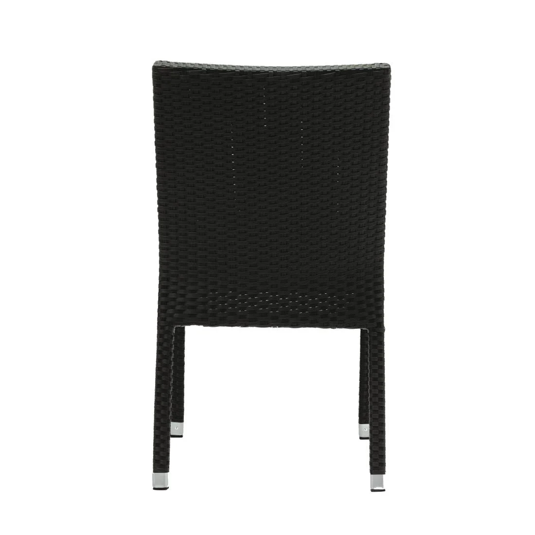 Bolero PE Wicker Side Chairs Charcoal (Pack of 4) - Image 3