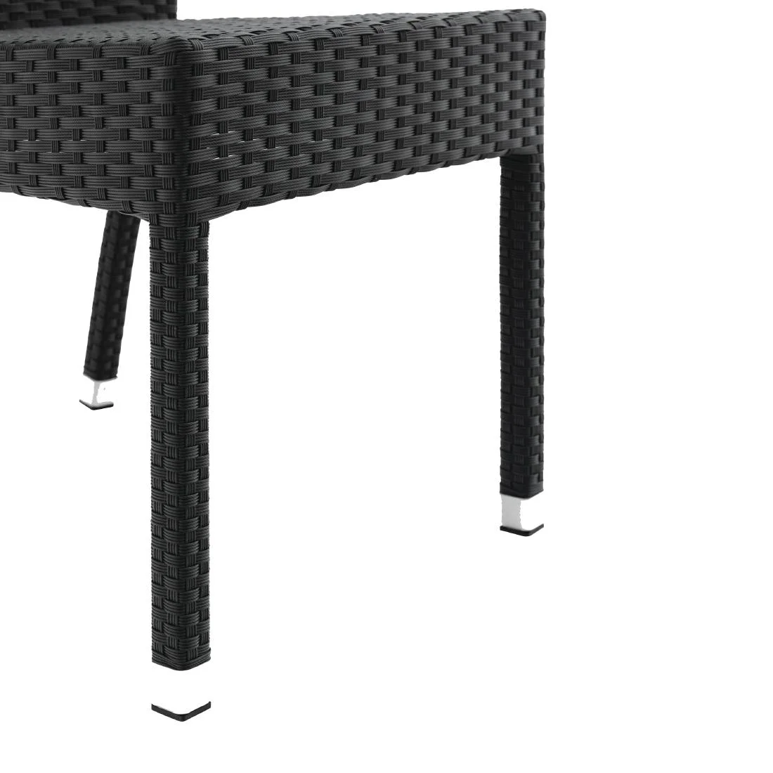 Bolero PE Wicker Side Chairs Charcoal (Pack of 4) - Image 4