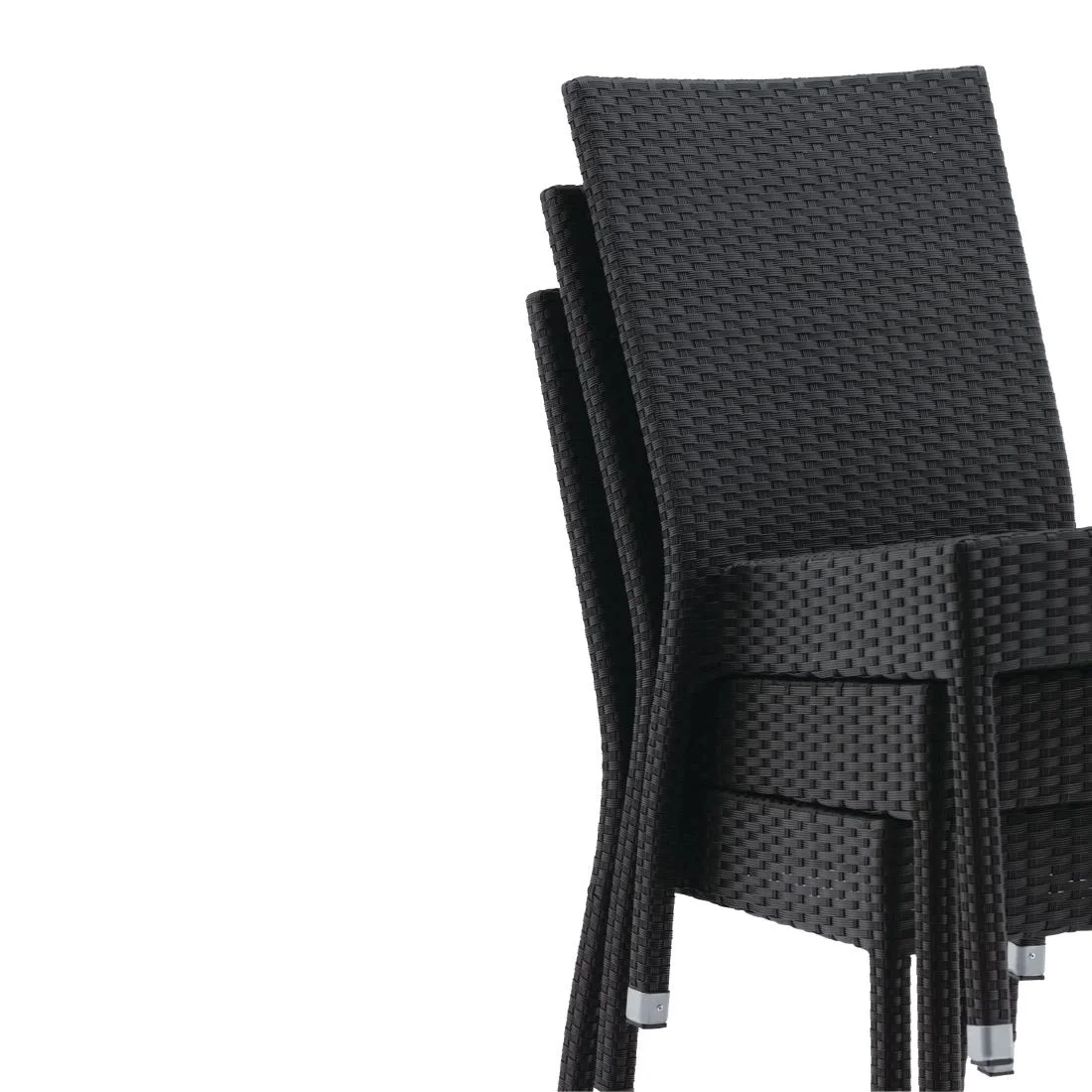 Bolero PE Wicker Side Chairs Charcoal (Pack of 4) - Image 6