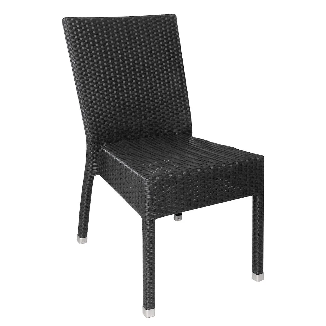 Bolero PE Wicker Side Chairs Charcoal (Pack of 4) - Image 7