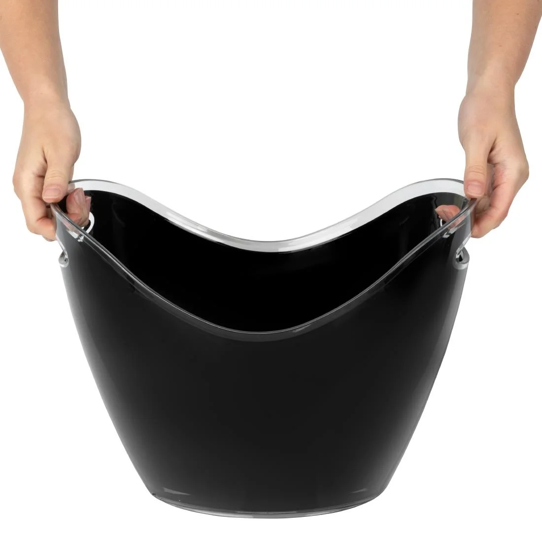 APS Black Acrylic Wine And Champagne Bucket Large - Image 8