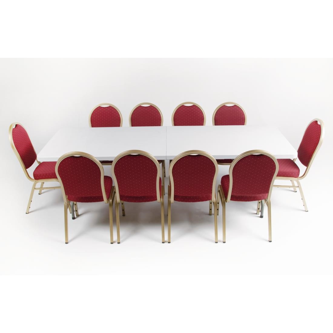 Bolero Centre Folding Table 8ft White