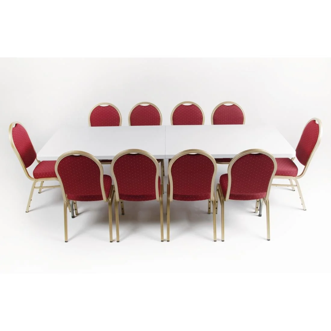 Bolero Centre Folding Table 8ft White - Image 2