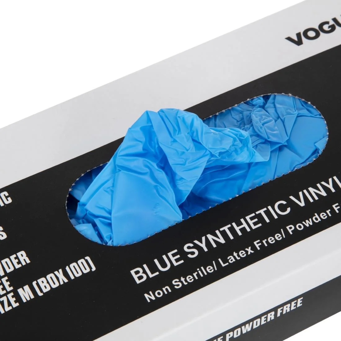Vogue Vinyl Food Prep Gloves Blue Powder Free Medium - Image 4