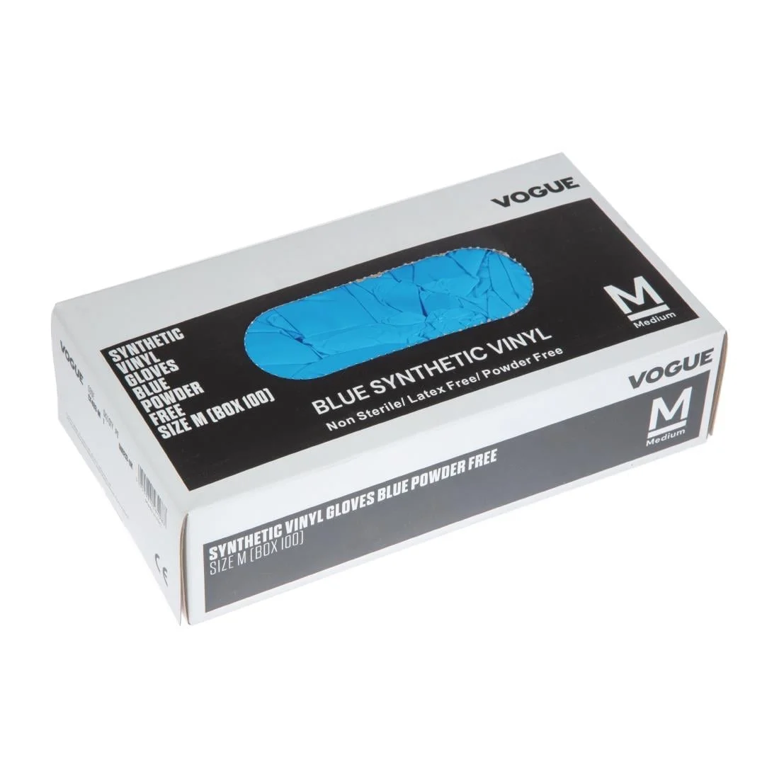 Vogue Vinyl Food Prep Gloves Blue Powder Free Small - Image 5