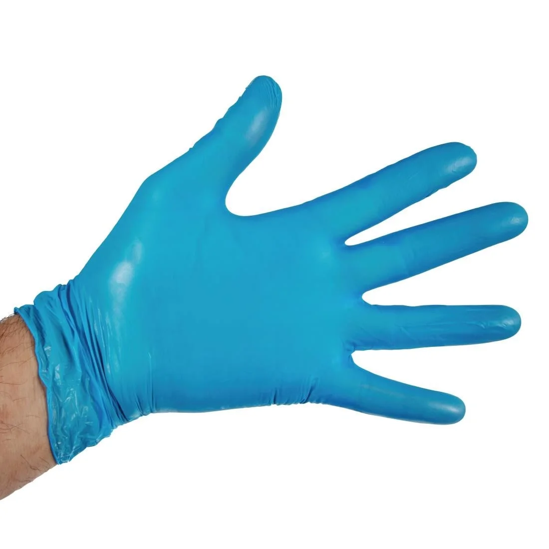 Vogue Vinyl Food Prep Gloves Blue Powder Free Extra Large