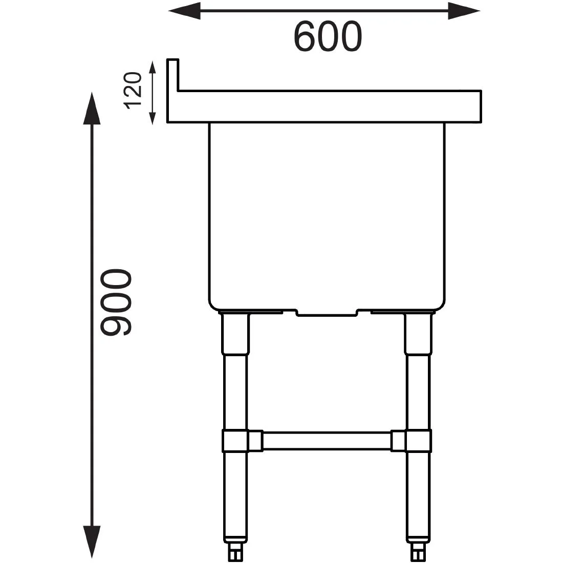 Vogue Double Deep Pot Sink - Image 8