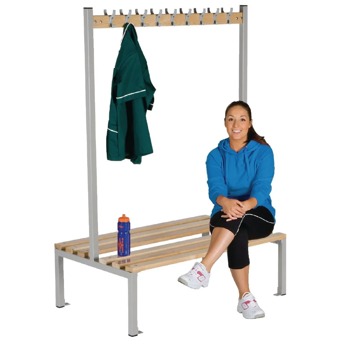 Double Sided Coat Hanger Bench 1200mm - Image 2