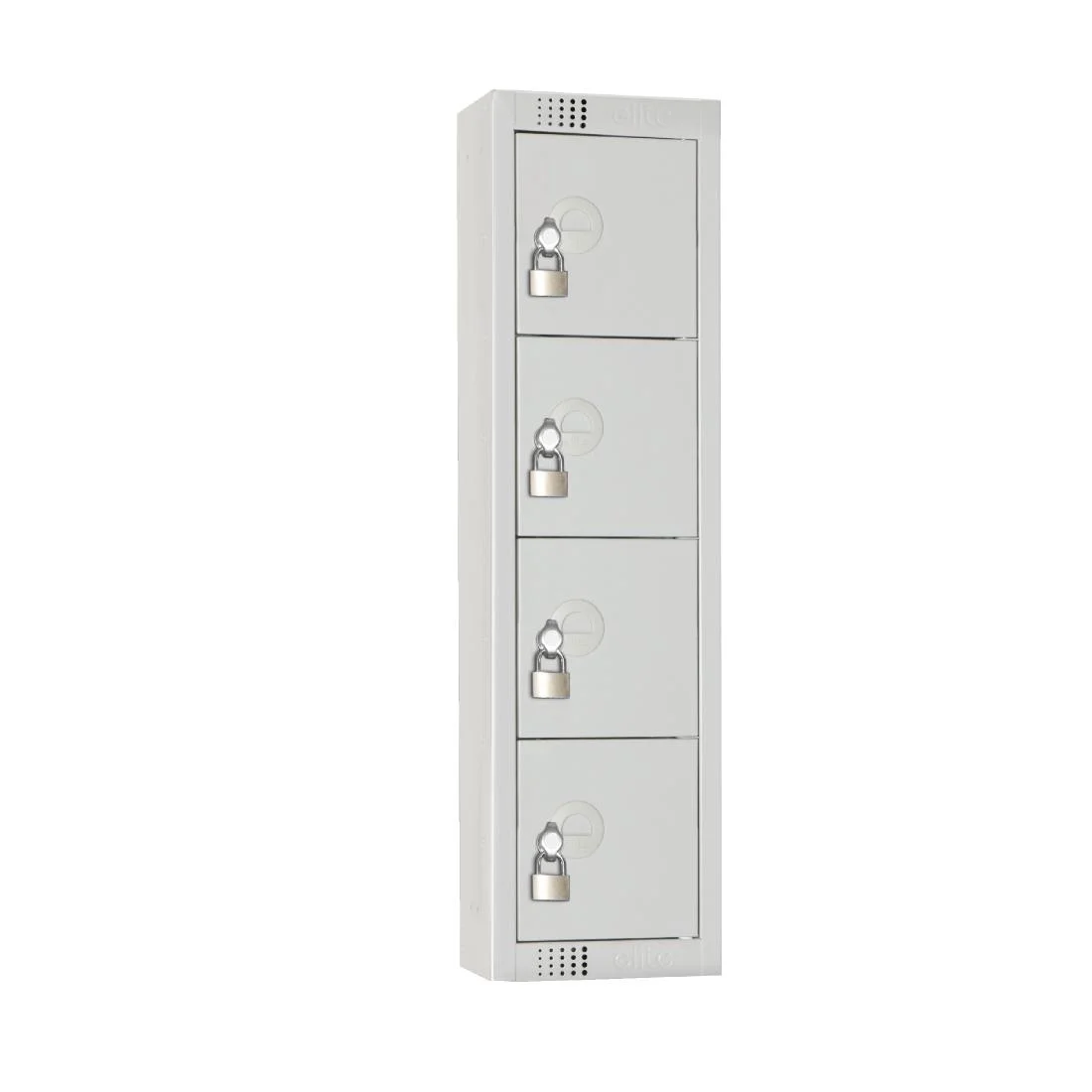 Elite Personal Effects Locker 4 Door Grey Padlock