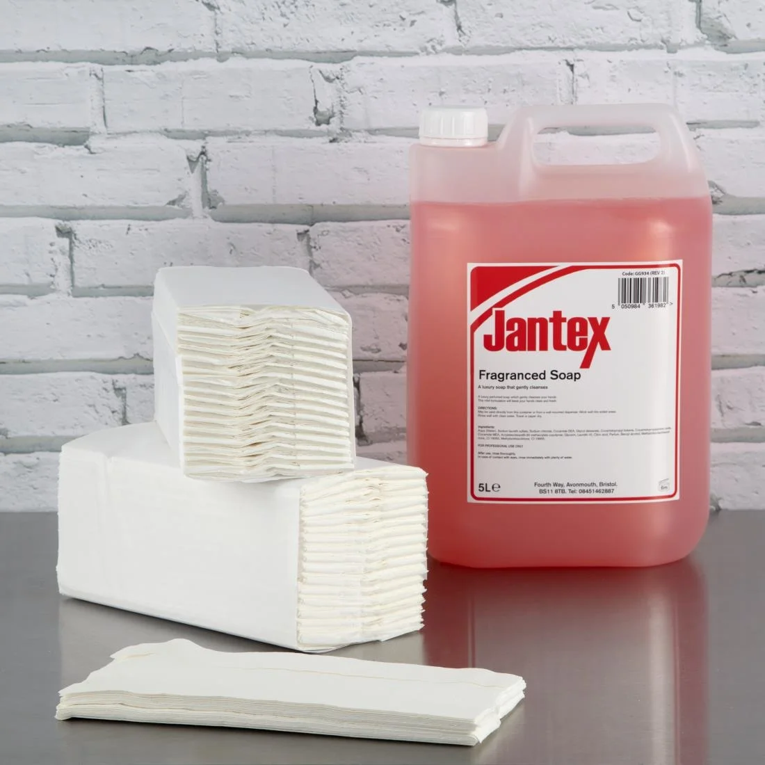 Jantex C Fold White Hand Towels 2Ply 100 Sheets Pack of 24 - Image 6