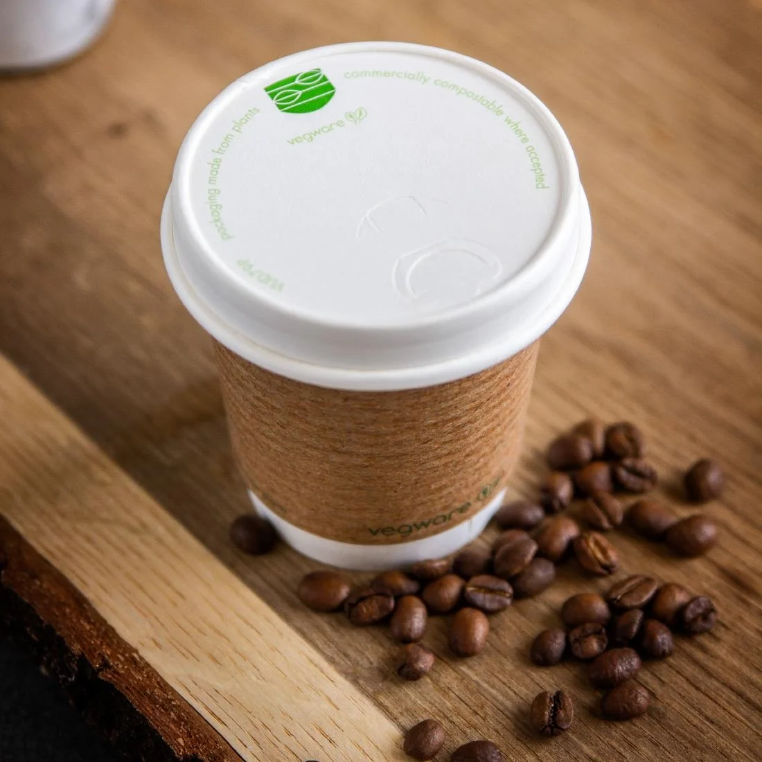 Vegware Compostable 79-Series Paper Hot Cup Lid (Pack of 1000) - Image 2