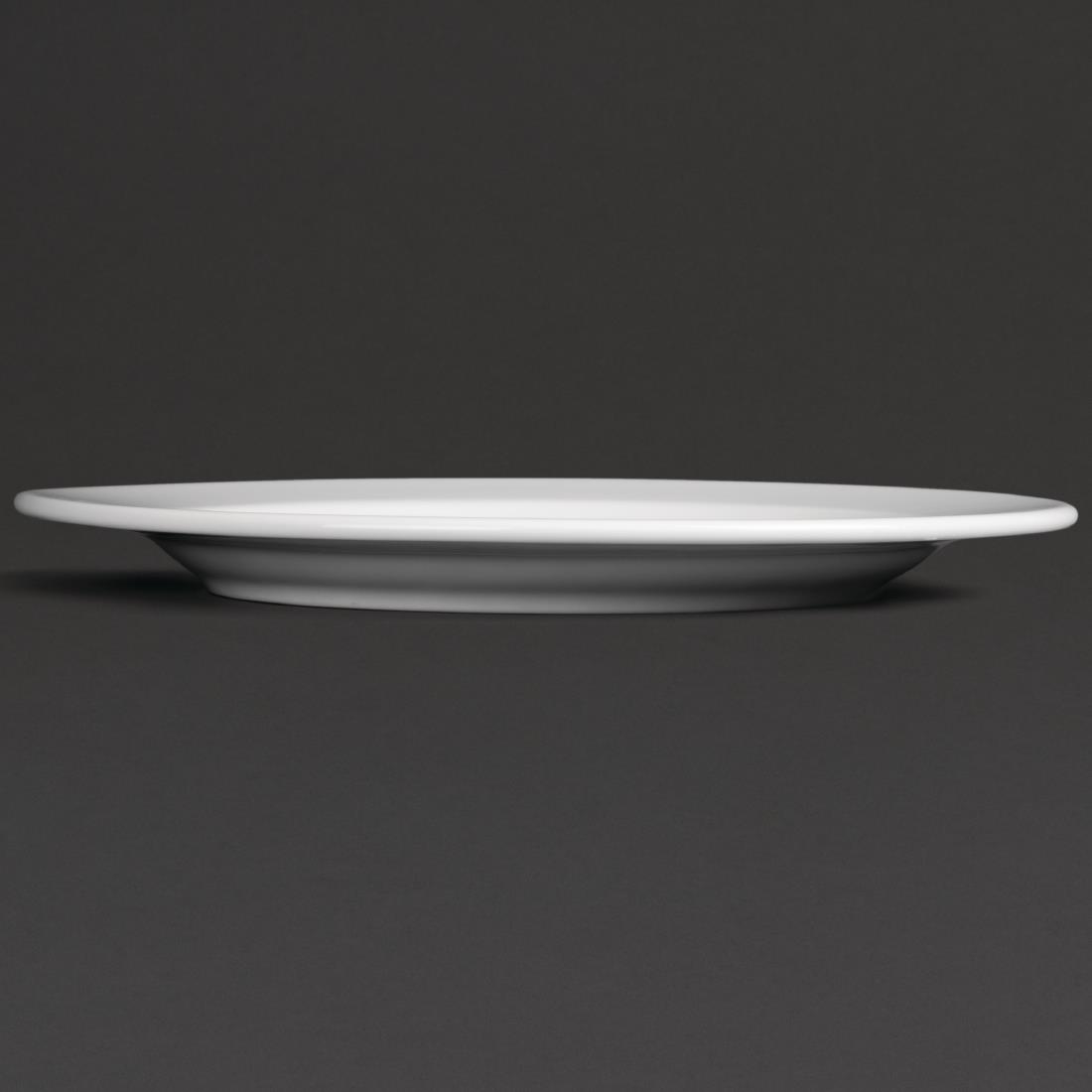 Royal Porcelain Classic White Wide Rim Plates 260mm