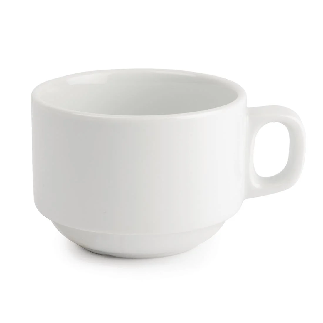Royal Porcelain Classic White Stackable Tea Cups 200ml - Image 2