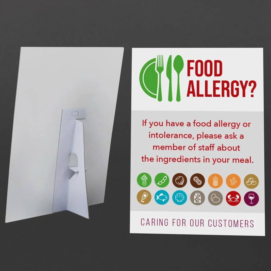 Customer Allergen Symbols & Ingredients Awareness Pub & Cafe Notice (2 x Display Options)